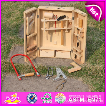 2015 New Wooden Tool Box Toy for Kids, Popular Wooden Toy Tool Box for Children, Wooden Intelligence Game Set for Baby W03D023